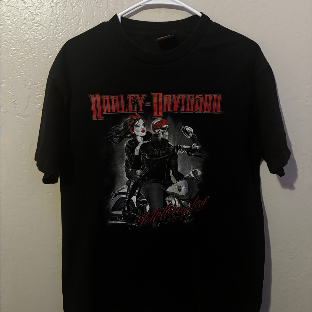 Harley-Davidson Black and Red Biker Tee